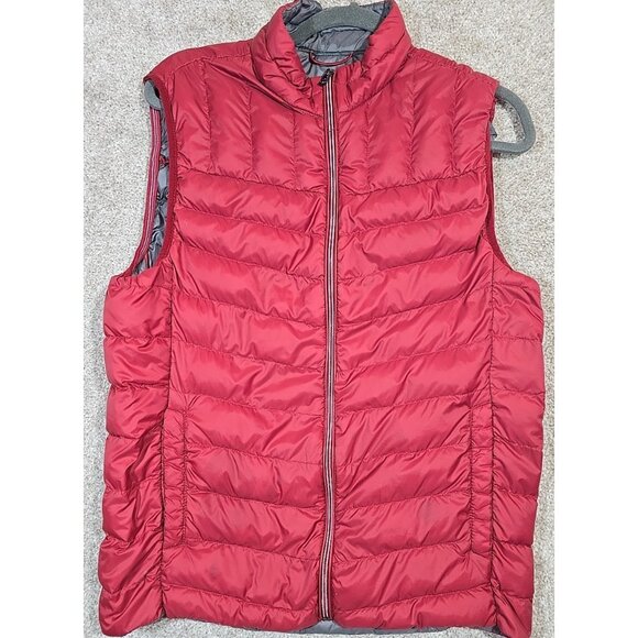 Michael Kors Jackets & Blazers - Michael Kors Down Puffer Vest Lightweight Full Zip Pockets Festive Burgundy Sz M